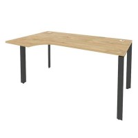 Onix O.MP-SA-1L (Тиквуд Светлый/Антрацит) Стол эргономичный левый на П-образном м/к