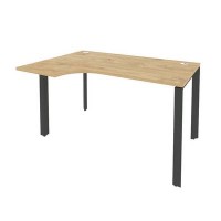 Onix O.MP-SA-2L (Тиквуд Светлый/Антрацит) Стол эргономичный левый на П-образном м/к