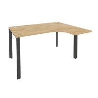 Onix O.MP-SA-3R (Тиквуд Светлый/Антрацит) Стол эргономичный правый на П-образном м/к