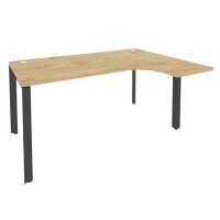 Onix O.MP-SA-4R (Тиквуд Светлый/Антрацит) Стол эргономичный правый на П-образном м/к