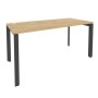 Onix O.MP-SP-4.7 (Тиквуд Светлый/Антрацит) Стол рабочий на П-образном м/к
