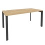 Onix O.MP-SP-4.8 (Тиквуд Светлый/Антрацит) Стол рабочий на П-образном м/к