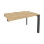 Onix O.MP-SPR-2.8 (Тиквуд Светлый/Антрацит) Стол-приставка на П-образном м/к к опорным элементам