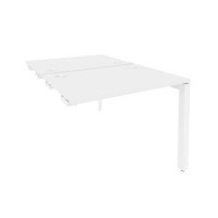 Onix O.MP-D.SPR-1.7 (Белый Бриллиант/Белый) Стол-приставка двойной на П-образном м/к к опорным элем.