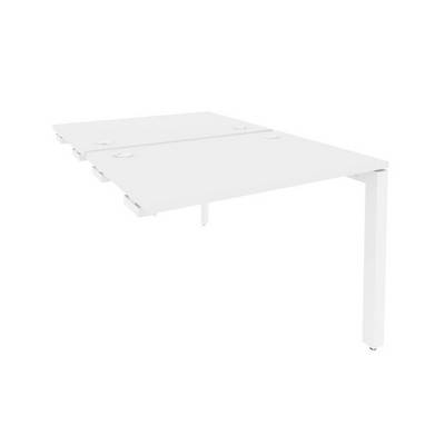 Onix O.MP-D.SPR-1.7 (Белый Бриллиант/Белый) Стол-приставка двойной на П-образном м/к к опорным элем.