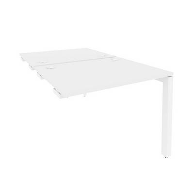 Onix O.MP-D.SPR-1.8 (Белый Бриллиант/Белый) Стол-приставка двойной на П-образном м/к к опорным элем.