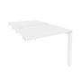 Onix O.MP-D.SPR-1.8 (Белый Бриллиант/Белый) Стол-приставка двойной на П-образном м/к к опорным элем.