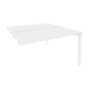 Onix O.MP-D.SPR-3.7 (Белый Бриллиант/Белый) Стол-приставка двойной на П-образном м/к к опорным элем.