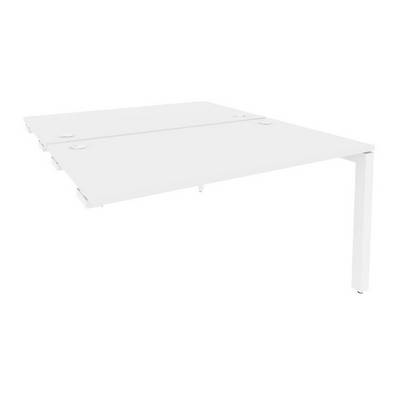Onix O.MP-D.SPR-3.8 (Белый Бриллиант/Белый) Стол-приставка двойной на П-образном м/к к опорным элем.
