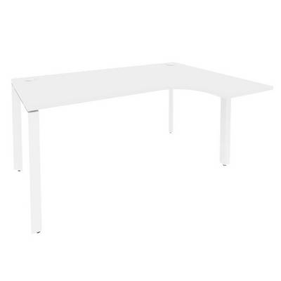 Onix O.MP-SA-4R (Белый Бриллиант/Белый) Стол эргономичный правый на П-образном м/к