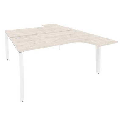 Onix O.MP-D.SA-4 (Денвер Светлый/Белый) Рабочая станция на П-образном м/к