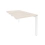 Onix O.MP-D.SPR-0.7 (Денвер Светлый/Белый) Стол-приставка двойной на П-образном м/к к опорным элем.