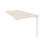 Onix O.MP-D.SPR-0.8 (Денвер Светлый/Белый) Стол-приставка двойной на П-образном м/к к опорным элем.