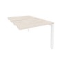 Onix O.MP-D.SPR-1.7 (Денвер Светлый/Белый) Стол-приставка двойной на П-образном м/к к опорным элем.