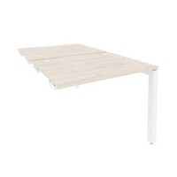 Onix O.MP-D.SPR-1.8 (Денвер Светлый/Белый) Стол-приставка двойной на П-образном м/к к опорным элем.