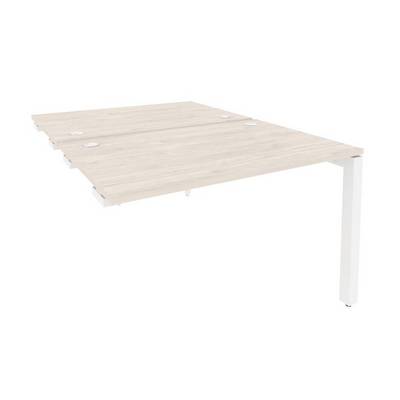 Onix O.MP-D.SPR-2.8 (Денвер Светлый/Белый) Стол-приставка двойной на П-образном м/к к опорным элем.