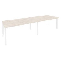 Onix O.MP-PRG-2.4 (Денвер Светлый/Белый) Стол переговорный (2 столешницы)