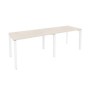 Onix O.MP-RS-2.2.7 (Денвер Светлый/Белый) Рабочая станция на П-образном м/к