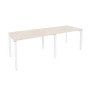 Onix O.MP-RS-2.2.8 (Денвер Светлый/Белый) Рабочая станция на П-образном м/к