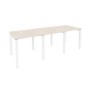 Onix O.MP-RS-3.0.8 (Денвер Светлый/Белый) Рабочая станция на П-образном м/к