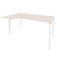 Onix O.MP-SA-1L (Денвер Светлый/Белый) Стол эргономичный левый на П-образном м/к