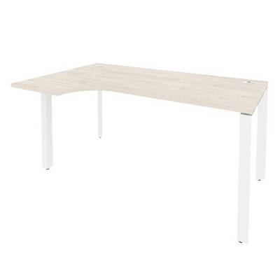 Onix O.MP-SA-1L (Денвер Светлый/Белый) Стол эргономичный левый на П-образном м/к