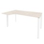 Onix O.MP-SA-1L (Денвер Светлый/Белый) Стол эргономичный левый на П-образном м/к