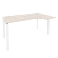 Onix O.MP-SA-1R (Денвер Светлый/Белый) Стол эргономичный правый на П-образном м/к