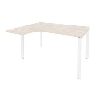 Onix O.MP-SA-3L (Денвер Светлый/Белый) Стол эргономичный левый на П-образном м/к
