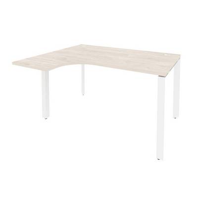 Onix O.MP-SA-3L (Денвер Светлый/Белый) Стол эргономичный левый на П-образном м/к