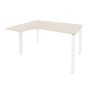 Onix O.MP-SA-3L (Денвер Светлый/Белый) Стол эргономичный левый на П-образном м/к