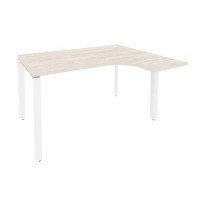 Onix O.MP-SA-3R (Денвер Светлый/Белый) Стол эргономичный правый на П-образном м/к
