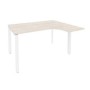 Onix O.MP-SA-3R (Денвер Светлый/Белый) Стол эргономичный правый на П-образном м/к