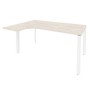 Onix O.MP-SA-4L (Денвер Светлый/Белый) Стол эргономичный левый на П-образном м/к