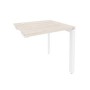 Onix O.MP-SPR-0.7 (Денвер Светлый/Белый) Стол-приставка на П-образном м/к к опорным элементам
