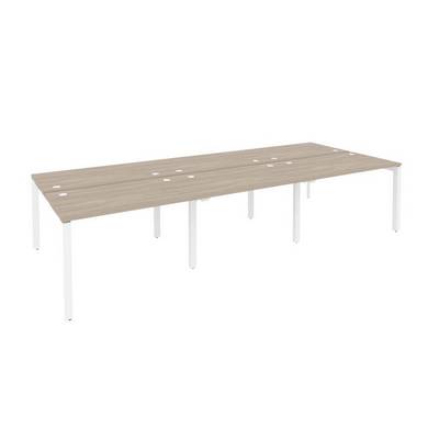 Onix O.MP-D.RS-6.2.7 (Дуб Аттик/Белый) Рабочая станция на П-образном м/к