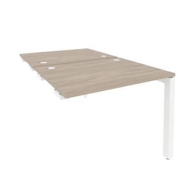 Onix O.MP-D.SPR-1.8 (Дуб Аттик/Белый) Стол-приставка двойной на П-образном м/к к опорным элем.