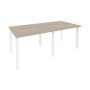 Onix O.MP-PRG-2.1 (Дуб Аттик/Белый) Стол переговорный (2 столешницы)