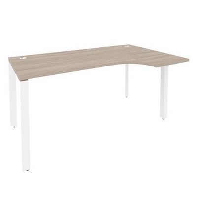 Onix O.MP-SA-1R (Дуб Аттик/Белый) Стол эргономичный правый на П-образном м/к