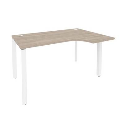 Onix O.MP-SA-2R (Дуб Аттик/Белый) Стол эргономичный правый на П-образном м/к