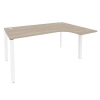 Onix O.MP-SA-4R (Дуб Аттик/Белый) Стол эргономичный правый на П-образном м/к