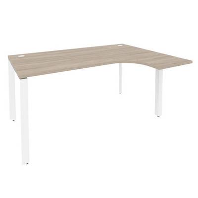 Onix O.MP-SA-4R (Дуб Аттик/Белый) Стол эргономичный правый на П-образном м/к