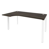 Onix O.MP-SA-1L (Дуб Мали/Белый) Стол эргономичный левый на П-образном м/к