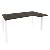 Onix O.MP-SA-1R (Дуб Мали/Белый) Стол эргономичный правый на П-образном м/к