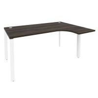 Onix O.MP-SA-4R (Дуб Мали/Белый) Стол эргономичный правый на П-образном м/к