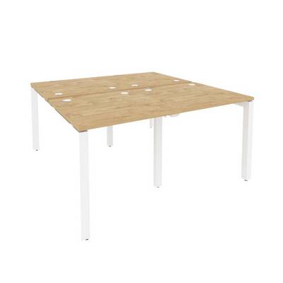 Onix O.MP-D.RS-4.0.8 (Тиквуд Светлый/Белый) Рабочая станция на П-образном м/к