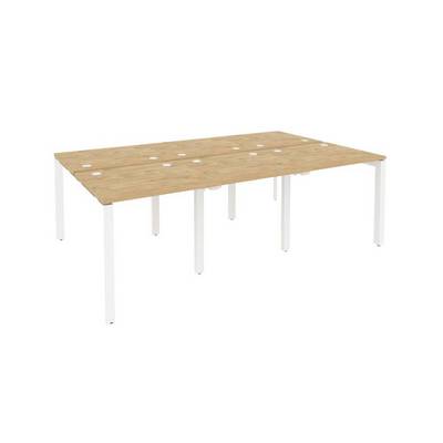 Onix O.MP-D.RS-6.0.7 (Тиквуд Светлый/Белый) Рабочая станция на П-образном м/к