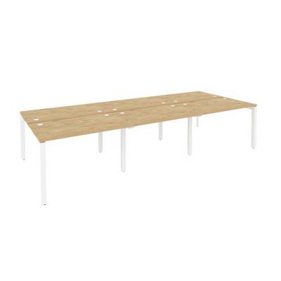 Onix O.MP-D.RS-6.2.7 (Тиквуд Светлый/Белый) Рабочая станция на П-образном м/к