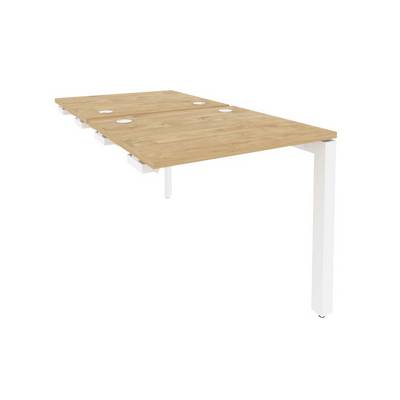 Onix O.MP-D.SPR-0.7 (Тиквуд Светлый/Белый) Стол-приставка двойной на П-образном м/к к опорным элем.