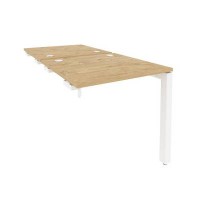 Onix O.MP-D.SPR-0.8 (Тиквуд Светлый/Белый) Стол-приставка двойной на П-образном м/к к опорным элем.